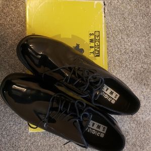 Military style chloroform dress shoes